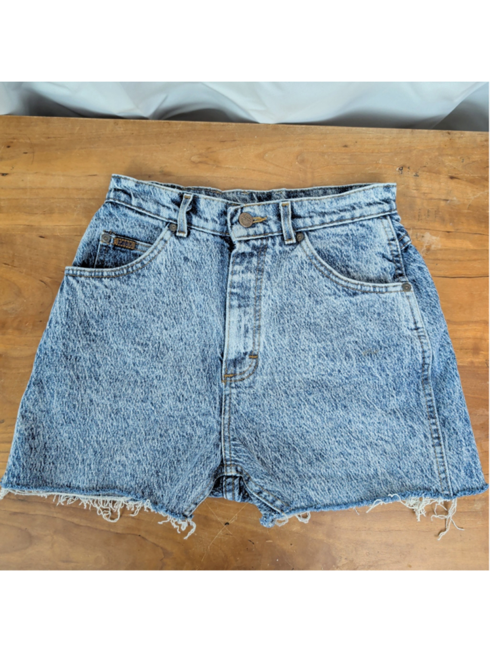 Vintage Lee Denim Acid Wash Cutoff Shorts